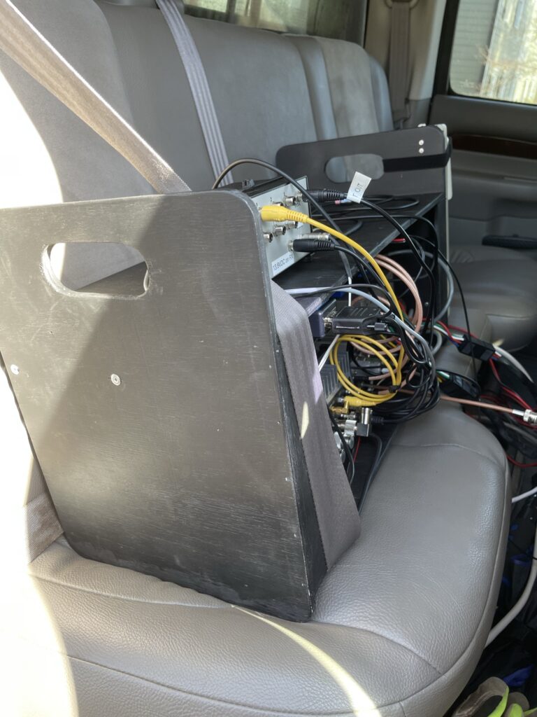 Radio Rack stowed in the rear seat